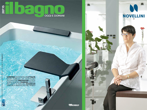 Novellini: una Diva sulla copertina del Bagno Oggi e Domani