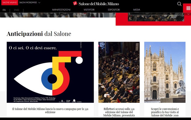 SALONE 2016: il Salone del Mobile.Milano sbarca su una nuova piattaforma web