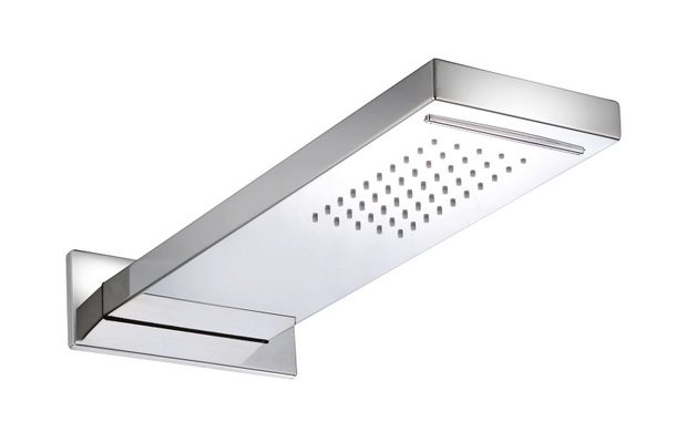 Soffione a muro Steel 2 Light: benessere leggero