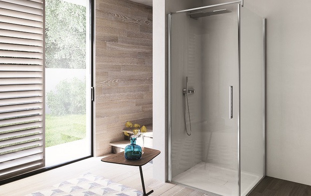 Preview | Box doccia intelaiato pivottante: Omega torna a Cersaie