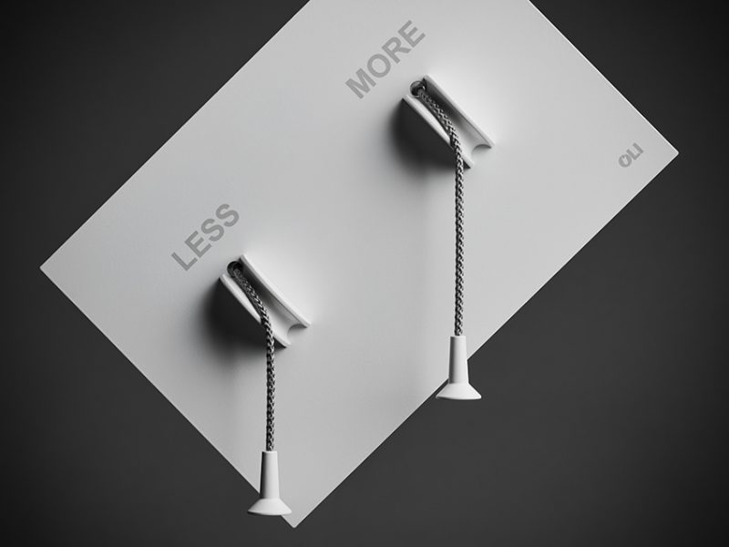 PHOTOCASE #329 | Placca di comando Less is More by OLI