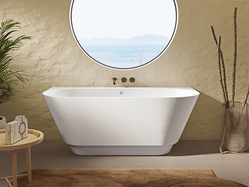 Voss by Acquabella,  la vasca semi-freestanding della linea Acquawhite