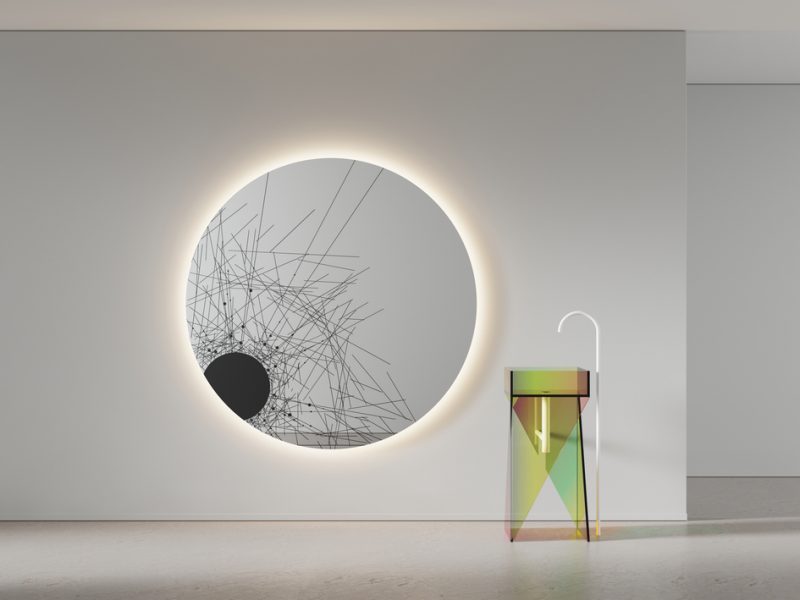 Artelinea Dicroico, il lavabo freestanding in vetro di Davide Vercelli