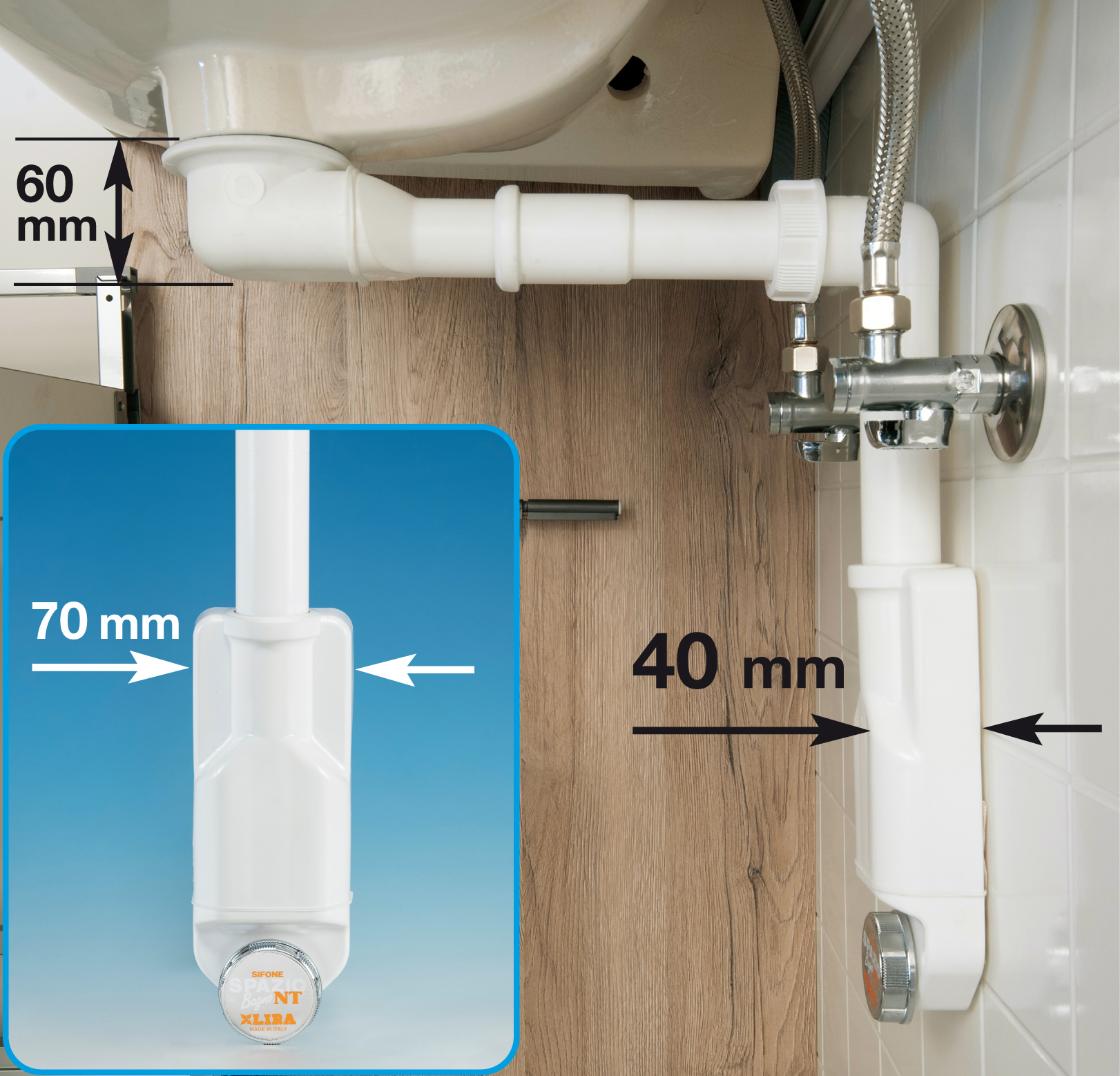 Sifone salvaspazio: ottimizzare lo spazio sotto il lavabo del bagno