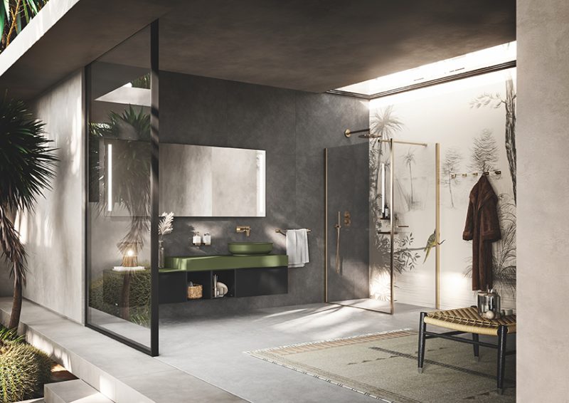 Con Inda il bronzo è protagonista della sala da bagno