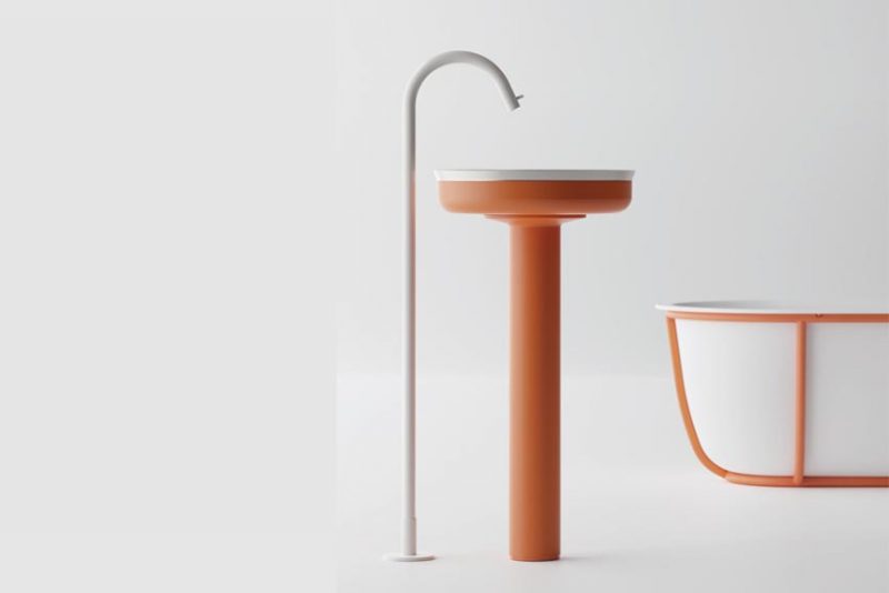 Undici Inox freestanding by Agape, forma e colori unici