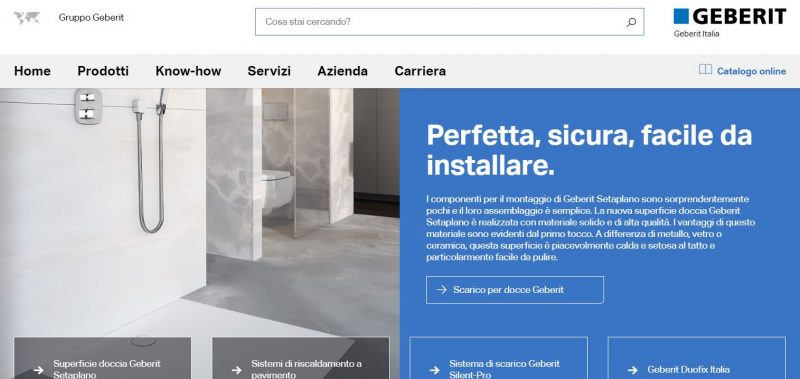 Nuovo look per il sito Geberit