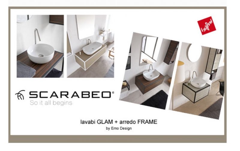 Il bagno secondo Scarabeo: lavabi Glam + arredi Frame