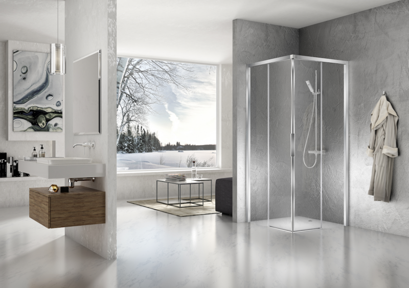 stila 2000 by DUKA: la cabina doccia “passepartout” per il bagno contemporaneo