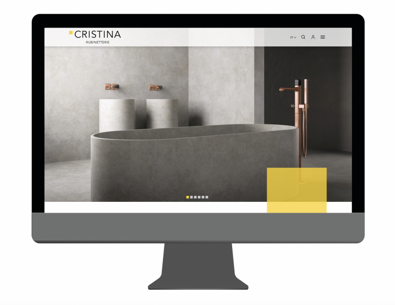 Scenografico, ricco, accattivante: il nuovo sito di Cristina Rubinetterie