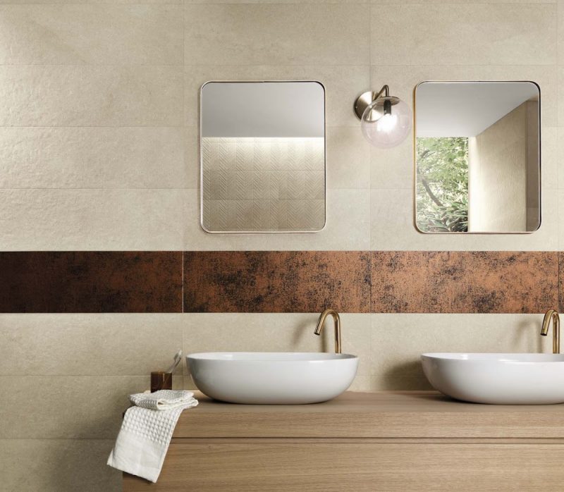 Nux: l’effetto pietra di FAP ceramiche che veste la casa